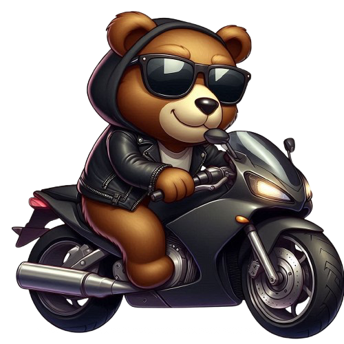Miś na motocyklu